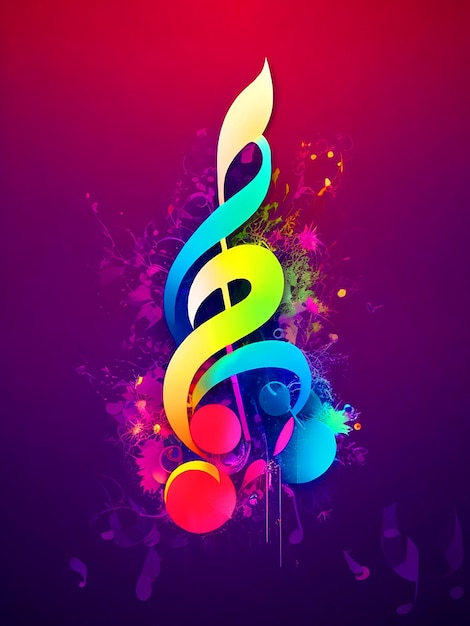 Download del design del logo musicale colorato