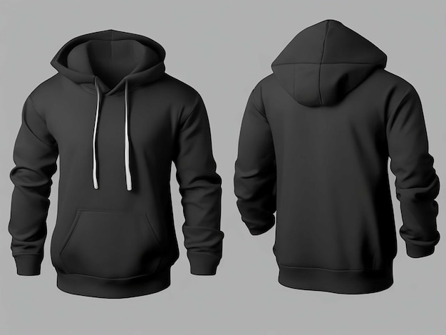 Download gratuito del mockup della maglietta Hoddie nera