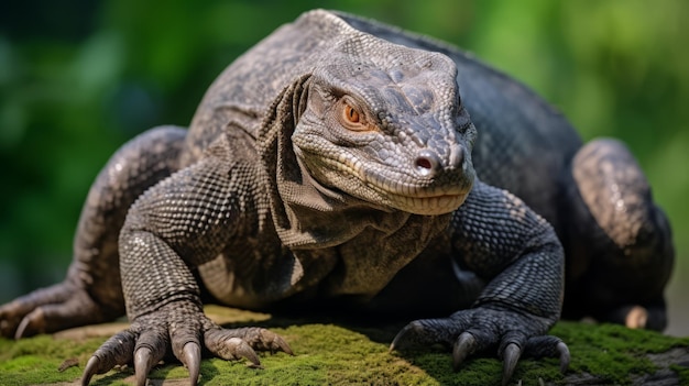 Drago di Komodo nell'habitat naturale