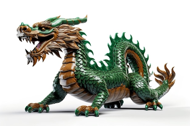 Drago di legno verde Oroscopo del capodanno cinese Il simbolo dell'IA generativa del 2024