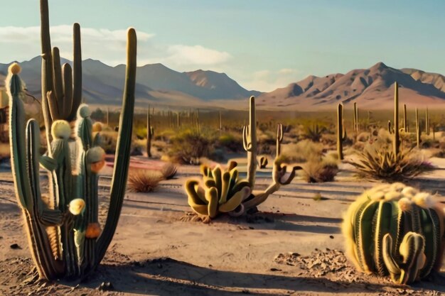 Drammatiche montagne desertiche con una tempesta che si avvicina