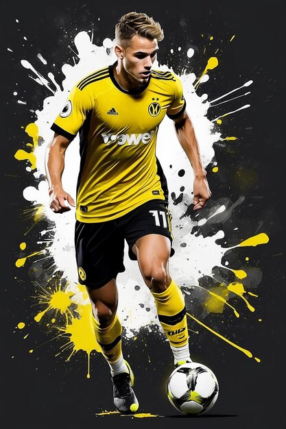 Dribbling Dynamo Wolverhampton Wanderers FC Illustrazione del giocatore di calcio