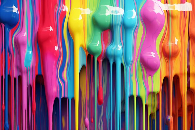 Drip Colorful Liquid Paint Background Inchiostro liquido Drip background Drip Paint texture background Paint Drip wallpaper Multicolor Paint Dripping AI Generative