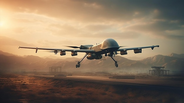 Drone militare volante Generative Ai