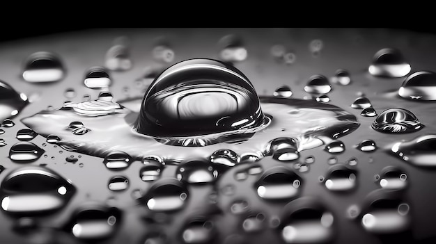 Droplet Harmony Serene Raindrop_Ai_Generated