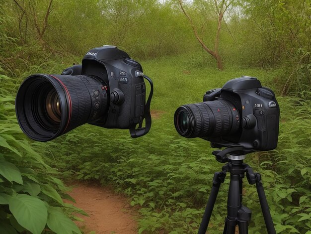 DSLR SUL BELLISSIMO SFONDO DI JANGAL