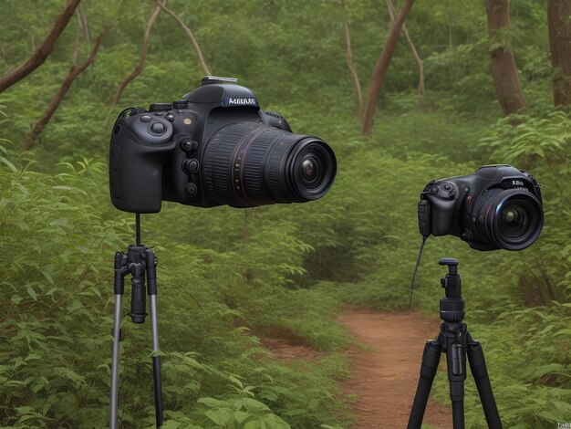 DSLR SUL BELLISSIMO SFONDO DI JANGAL