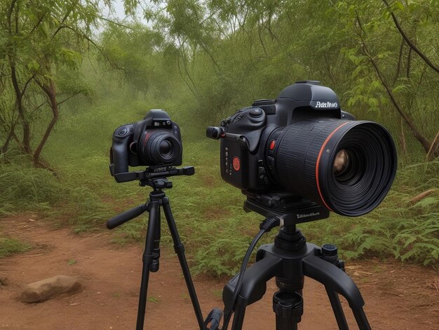 DSLR SUL BELLISSIMO SFONDO DI JANGAL