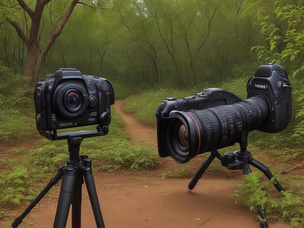 DSLR SUL BELLISSIMO SFONDO DI JANGAL