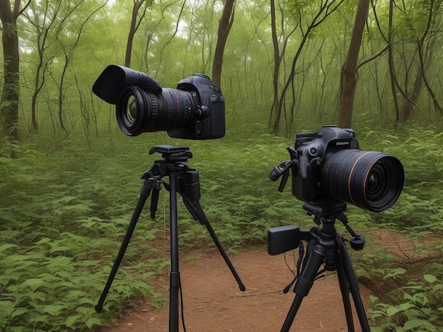 DSLR SUL BELLISSIMO SFONDO DI JANGAL