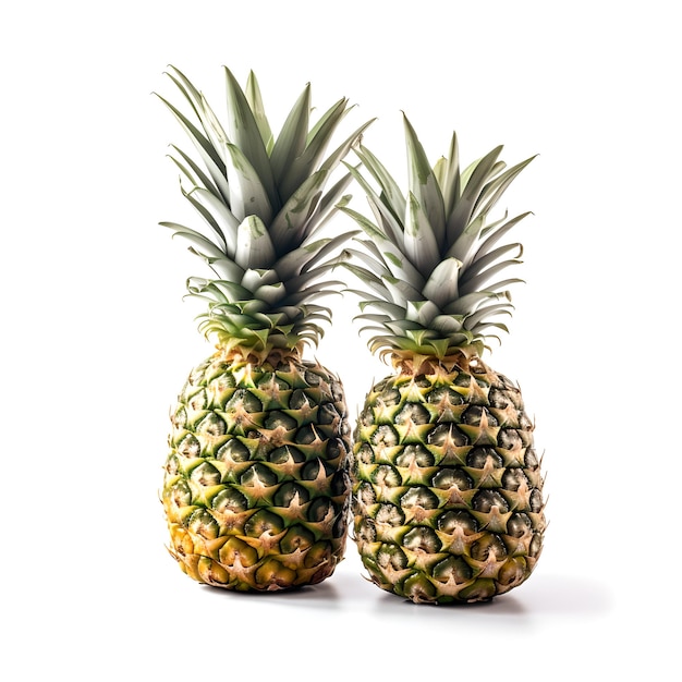 Due ananas sono seduti fianco a fianco