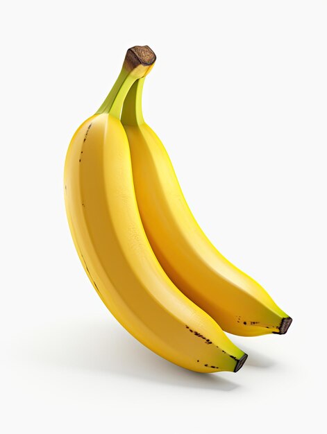 due banane con un punto verde e nero sul fondo.