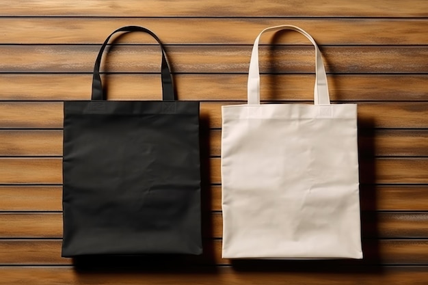 Due borse mockup in bianco e nero