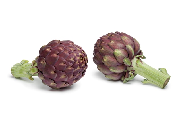 Due carciofi viola