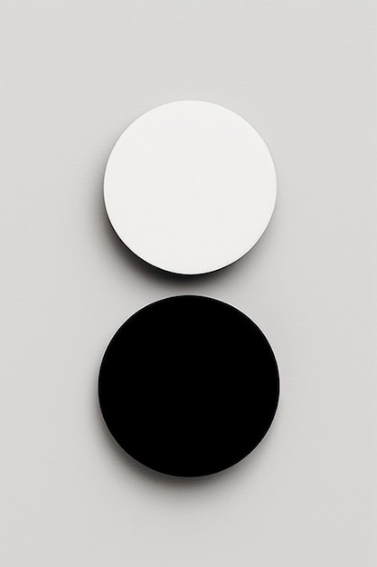 Due cerchi bianchi e neri con sopra uno che dice "la parola".