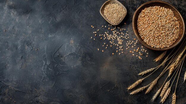 Due ciotole di farina d'avena su un tavolo