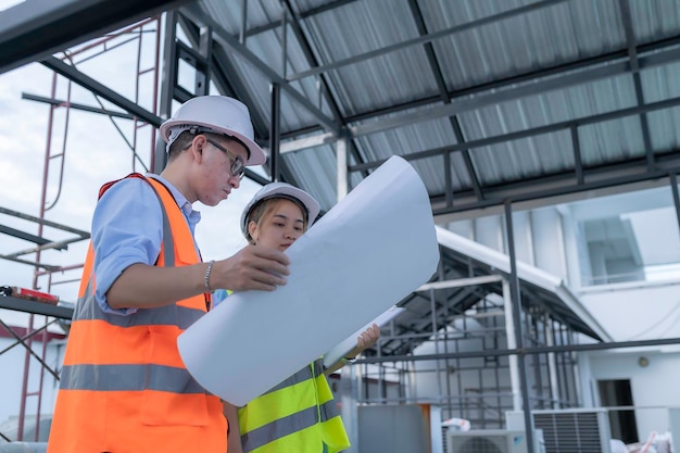 Due ingegneri che lavorano alla centrale elettricaLavorano insieme felicementeAiutatevi a vicenda ad analizzare il problemaConsole