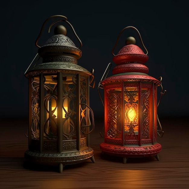 Due lanterne con sopra la parola amore