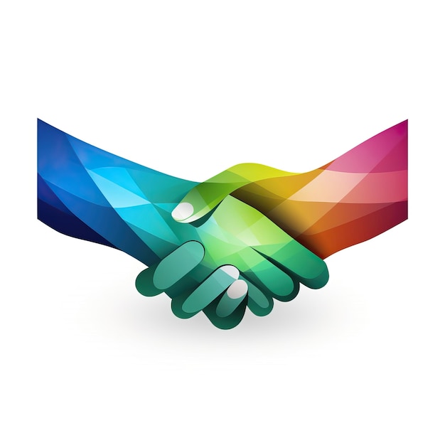 due mani con i colori dell'arcobaleno su di loro che dicono quote arcobaleno quote