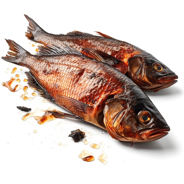 Due pesci sono su uno sfondo bianco con sopra la parola pesce.