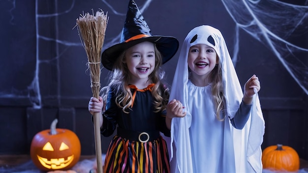 Due ragazze in costume di Halloween