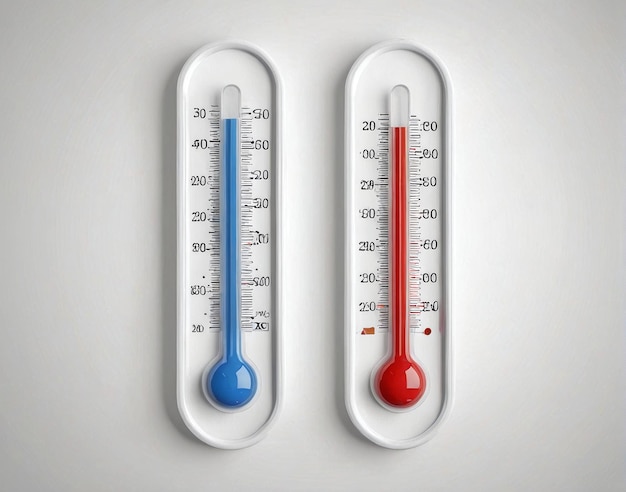 due termometri con termometri su di loro