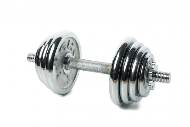 Dumbbell isolato. Uno stile di vita sano