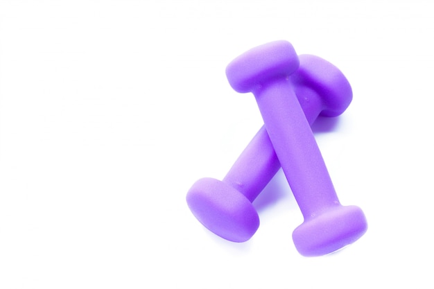 Dumbbells isolati su bianco