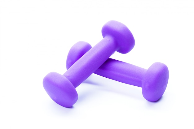 Dumbbells isolati su bianco