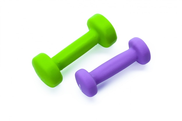 Dumbbells isolati su bianco