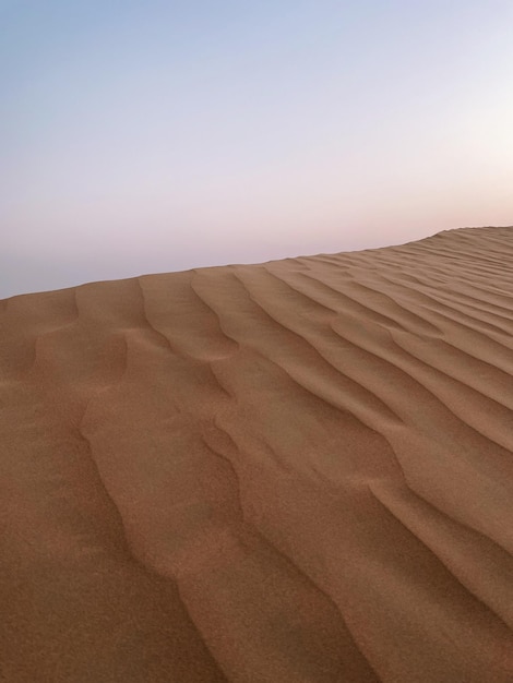 Duna nel deserto contro un cielo