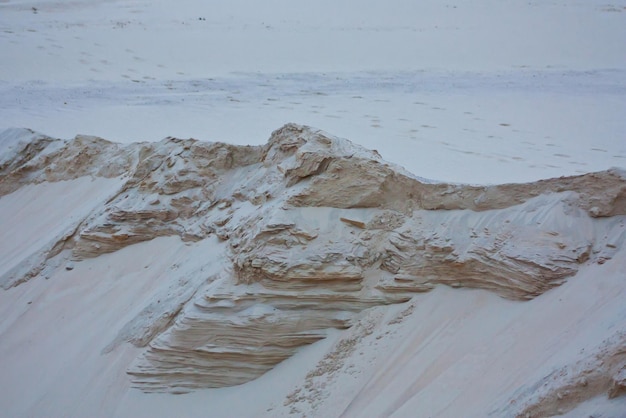 Dune di sabbia bianca nel deserto