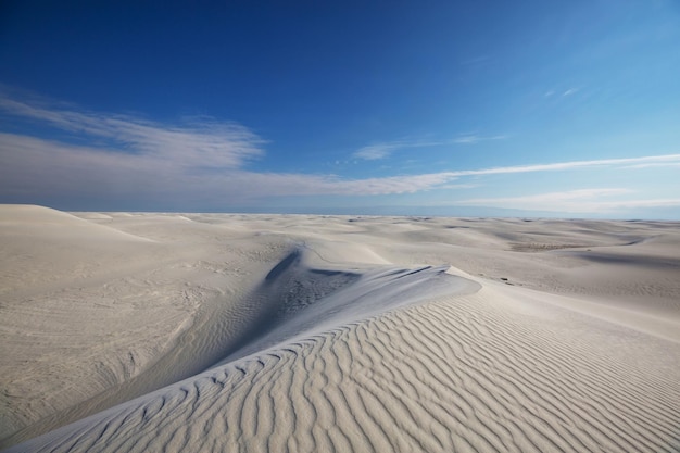 Dune di sabbia bianca