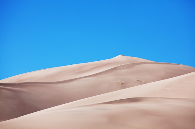 Dune di sabbia incontaminate nel deserto remoto