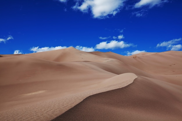 Dune di sabbia incontaminate nel deserto remoto