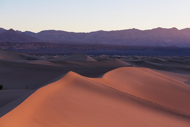 Dune di sabbia nel deserto del Sahara