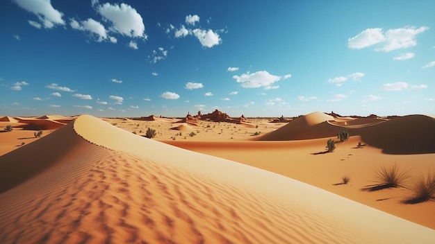 Dune di sabbia nel deserto del Sahara