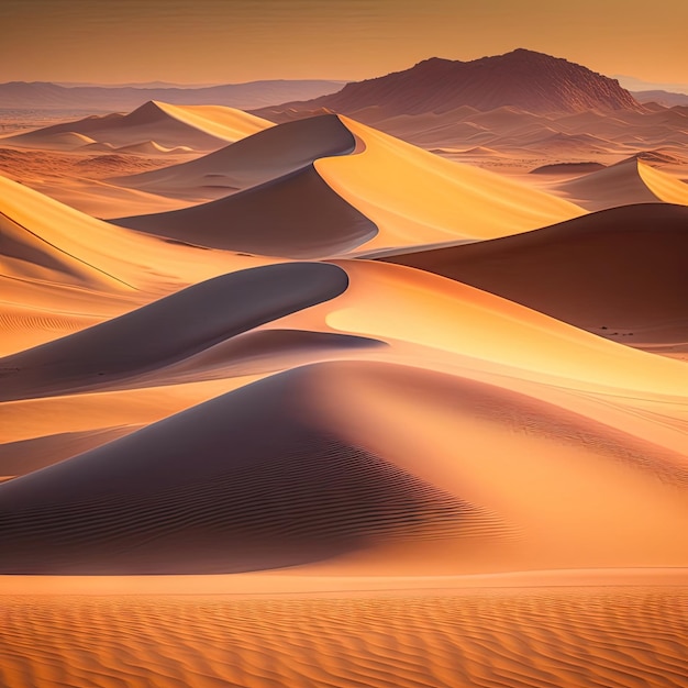 Dune di sabbia nel deserto.
