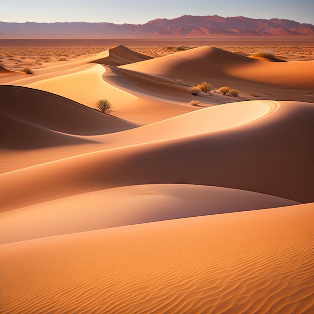 Dune di sabbia nel deserto.