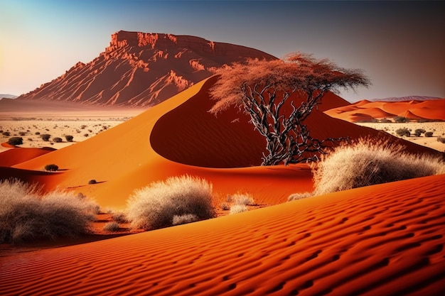 Dune di sabbia rossa in Namibia