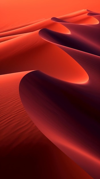 Dune di sabbia rossa nel deserto