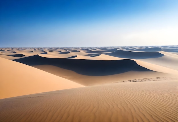 Dune di sabbia sotto un cielo blu limpido