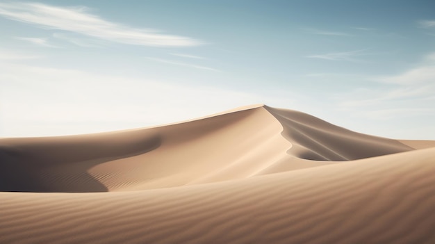 dune nel deserto alla luce del giorno