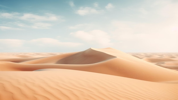 dune nel deserto alla luce del giorno