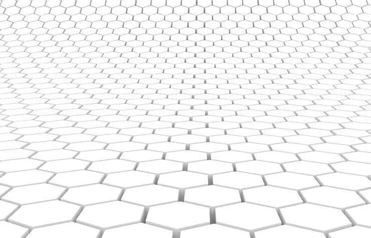 Duo tone hexagon 3D background texture 3d rendering illustration Futuristic abstract background