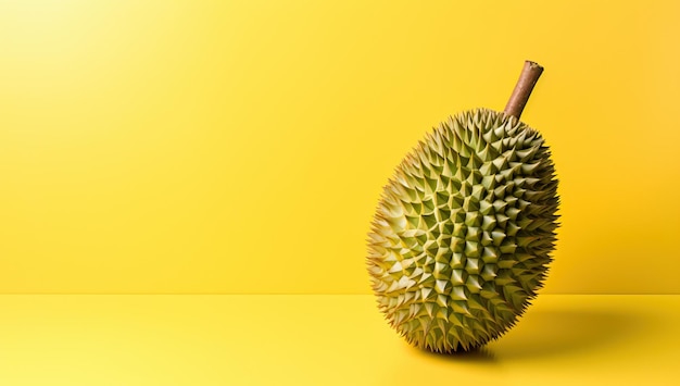 Durian su sfondo giallo