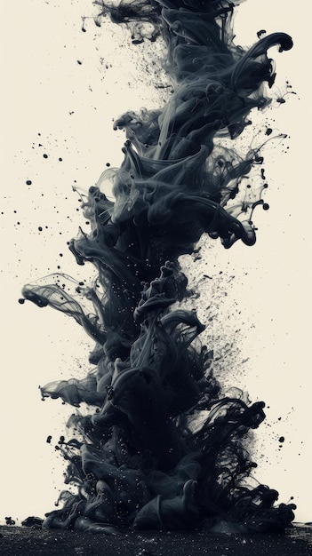 Dynamic Ink Splash Abstract Background Generative AI (Intelligenza artificiale generativa)