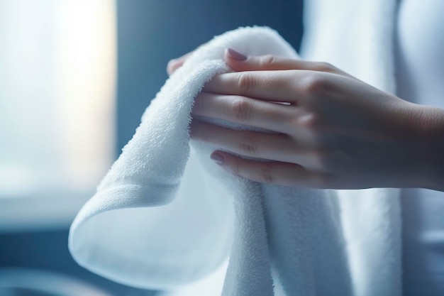 È importante asciugarsi le mani con un asciugamano delicato
