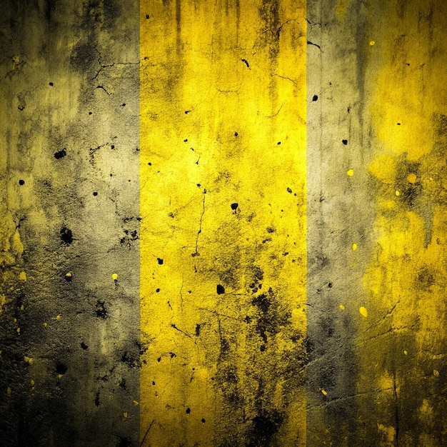 e nero grunge parete con sfondo texturato giallo