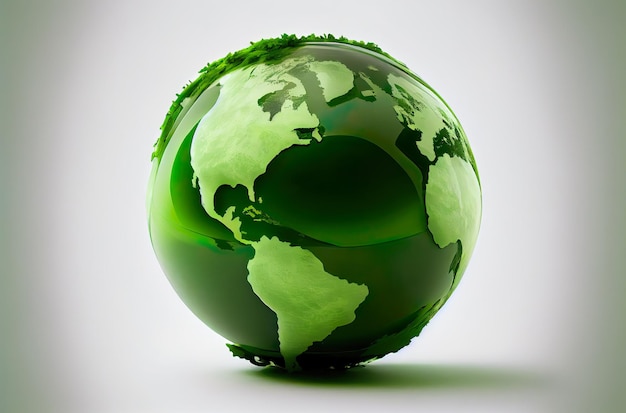 Earth day Green eco planet globe Ecologia concetto di sviluppo sostenibile